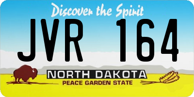 ND license plate JVR164