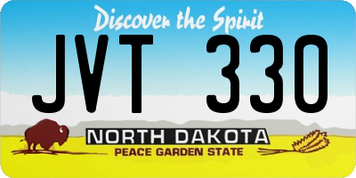 ND license plate JVT330