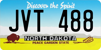 ND license plate JVT488