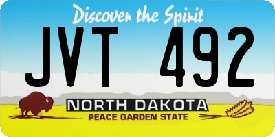 ND license plate JVT492