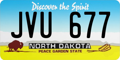 ND license plate JVU677