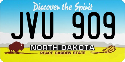 ND license plate JVU909