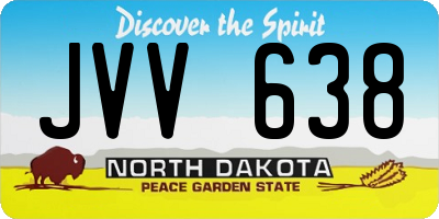 ND license plate JVV638