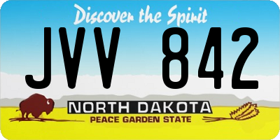 ND license plate JVV842