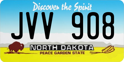 ND license plate JVV908