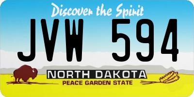 ND license plate JVW594