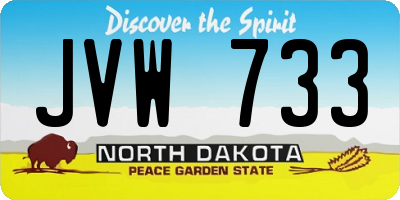 ND license plate JVW733