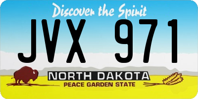 ND license plate JVX971