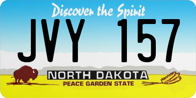 ND license plate JVY157
