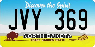 ND license plate JVY369