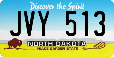 ND license plate JVY513