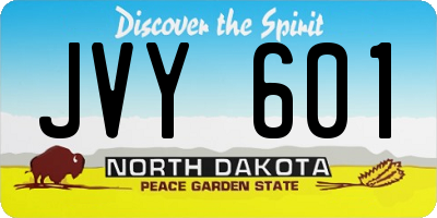 ND license plate JVY601