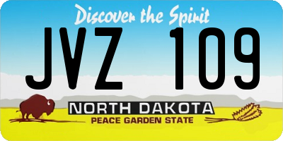 ND license plate JVZ109