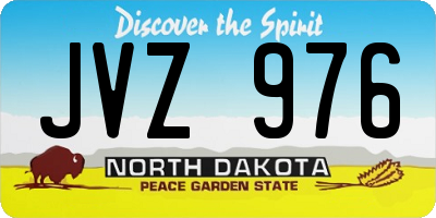 ND license plate JVZ976