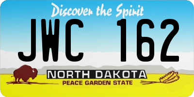 ND license plate JWC162