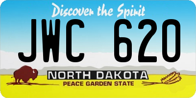 ND license plate JWC620