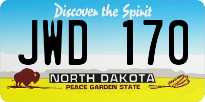 ND license plate JWD170