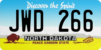 ND license plate JWD266