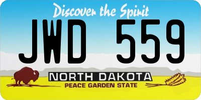ND license plate JWD559