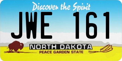 ND license plate JWE161