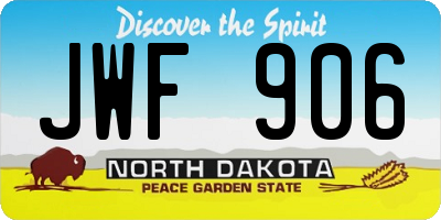ND license plate JWF906