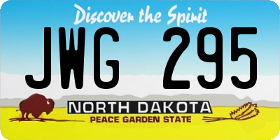 ND license plate JWG295