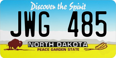 ND license plate JWG485