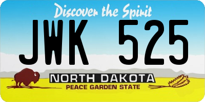 ND license plate JWK525