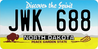 ND license plate JWK688