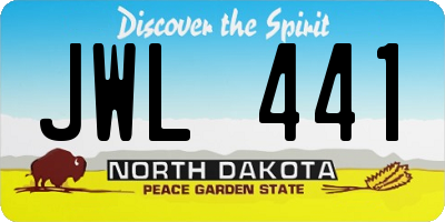 ND license plate JWL441