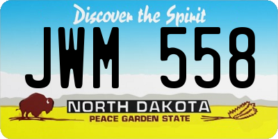 ND license plate JWM558