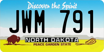 ND license plate JWM791