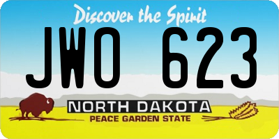 ND license plate JWO623