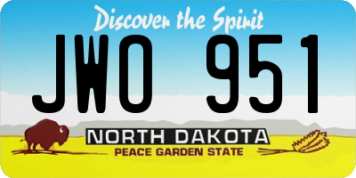 ND license plate JWO951