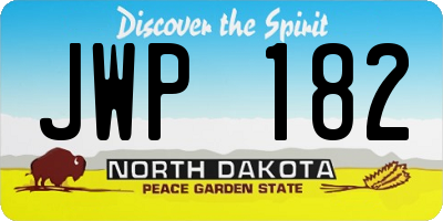 ND license plate JWP182