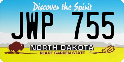 ND license plate JWP755