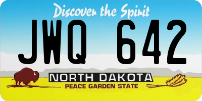 ND license plate JWQ642