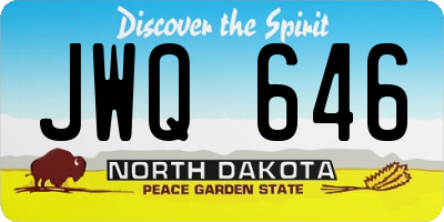 ND license plate JWQ646
