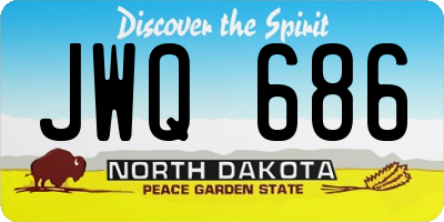 ND license plate JWQ686
