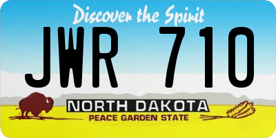 ND license plate JWR710