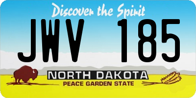 ND license plate JWV185