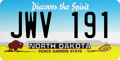 ND license plate JWV191