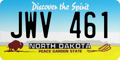 ND license plate JWV461