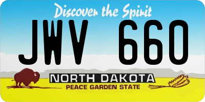 ND license plate JWV660