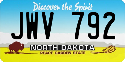 ND license plate JWV792