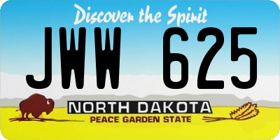 ND license plate JWW625