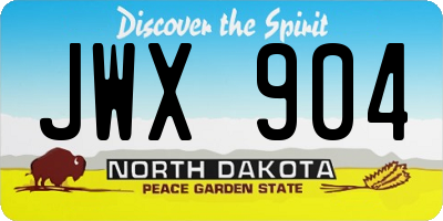 ND license plate JWX904
