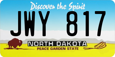 ND license plate JWY817