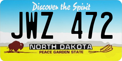 ND license plate JWZ472