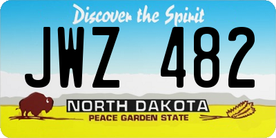 ND license plate JWZ482